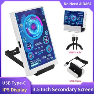 3.5 인치 IPS TYPE-C 보조 화면 컴퓨터 모니터 컴퓨터 CPU GPU RAM HDD 모니터 USB 디스플레이 사용 없음 AIDA64