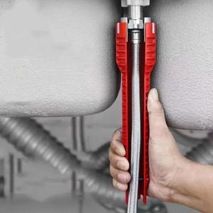 Llave Multiusos 8 en 1 파라 그리포 이 프레가데로, 헤라미엔타 드 더블 카베자 콘 망고 안티데슬리잔트, 디스이노 엑스트라 라르고