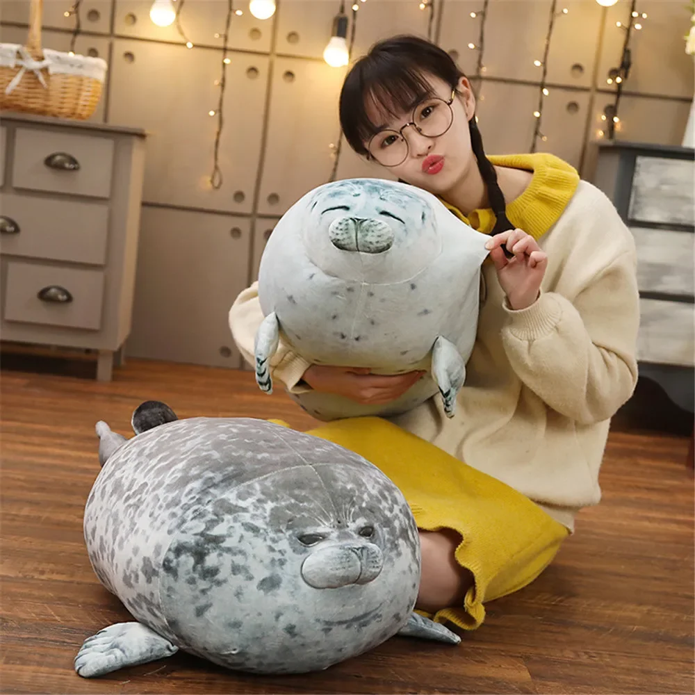 뜨거운 3D 참신 던지기 베개 귀여운 실제 생활 바다 사자 플러시 장난감 부드러운 인감 플러시 인형 플러시 집들이 파티 베개를 잡아