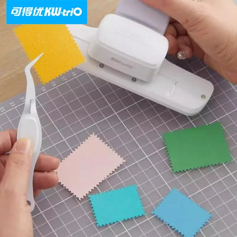 KW-트리오 대형 구멍 펀치 커터 DIY 스탬프 종이 공예 장식 학교 어린이를위한 Scrapbooking 수제 프레스 꽃 도구 편지지