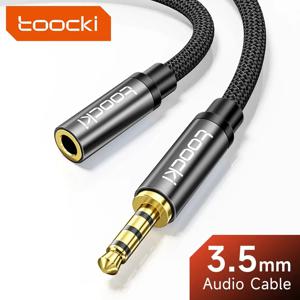 Toocki 오디오 익스텐션 잭 AUX 케이블, PC 스마트폰 마이크 헤드폰 스피커 코드, 3.5mm 수-3.5mm 암 4 극