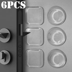 6pcs 실리콘 도어 스톱퍼 스티커 핸들 범퍼 접착제 음소거 충격 방지 보호 패드 투명 방수 도어 스톱퍼 패드
