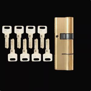 도어 실린더 바이어스 잠금 장치 65 70 80 90 115mm 실린더 AB 키 도난 방지 입구 황동 도어 잠금 장치 길어진 코어 확장 키
