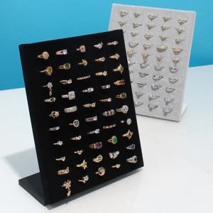 1개, 50링 디스플레이 스탠드, 반지 보관 및 전시에 적합합니다. 색상은 검정색, 회색입니다.