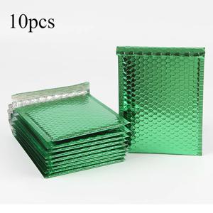 10pcs 18x23cm 버블 메일러 폴리 패딩 메일 링 포장 패딩 셀프 인감 가방 선물 봉투 봉투에 대한 녹색 배송