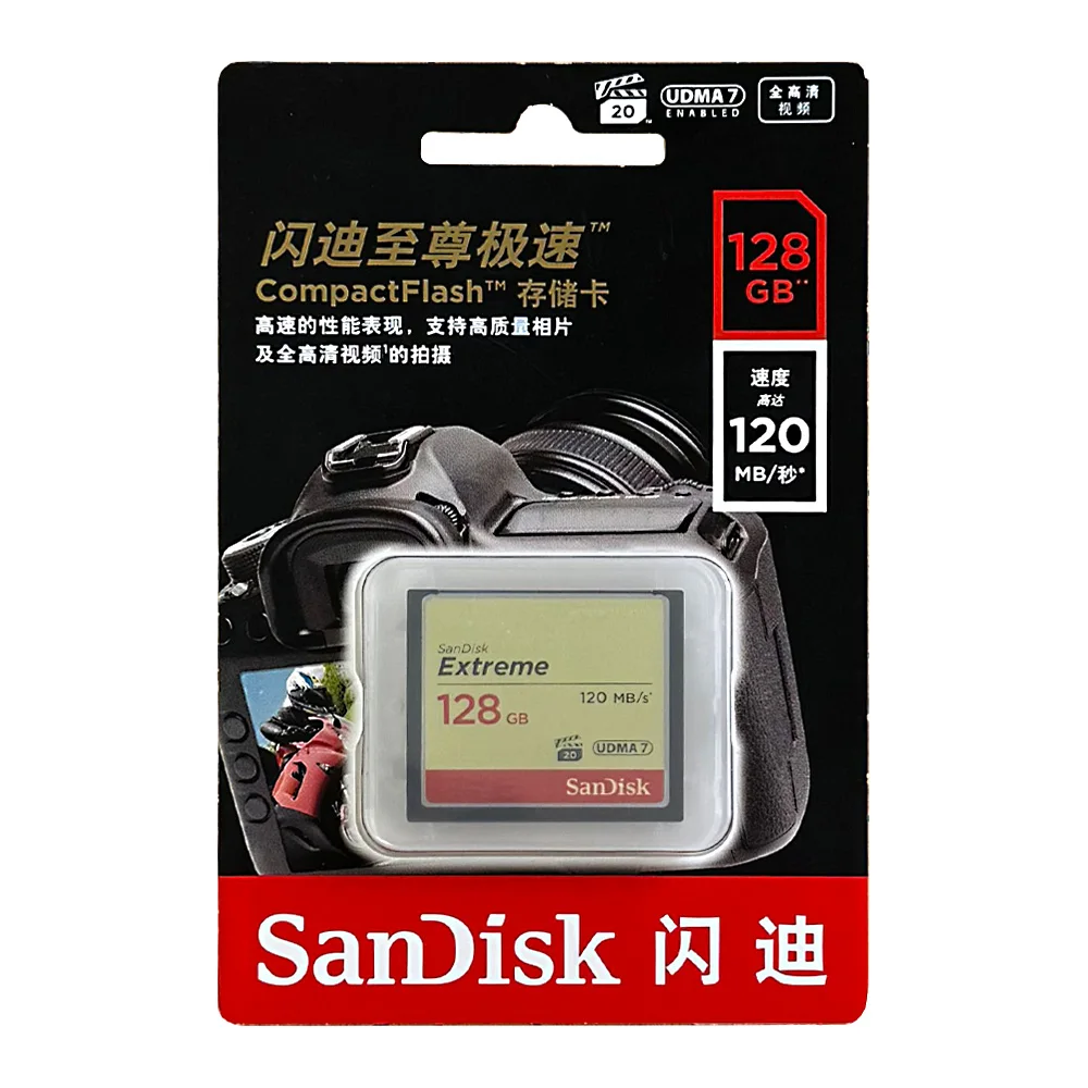 SanDisk CompactFlash 32G 64G 128G CF 메모리 카드 800X 고속 컴팩트 플래시 CF 카드 적용 가능한 디지털 카메라/DSLR 카메라