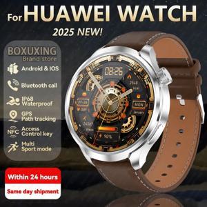 2025년 신제품 화웨이 아웃도어 스포츠 스마트워치 남성용 AMOLED 스크린 NFC GPS 나침반 심박수 방수 블루투스 통화 스마트워치