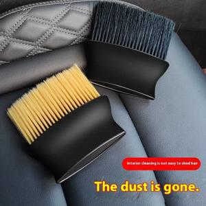 자동차 내부 청소 먼지 브러시 공기 배출구 중앙 제어 에어컨 창 슬롯 먼지 제거 세부 정보 부드러운 브러시