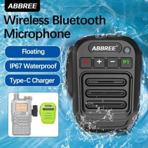 ABBREE 워키토키 무선 블루투스 마이크 스피커, 방수 마이크, 바오펑 UV-21 Quansheng UV-K6 Retevis 라디오용