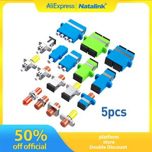 Natalink SC ST LC 심플렉스 듀플렉스 케이블용 광섬유 커플러, 다중 모드 단일 모드 패치 코드, 광학 어댑터, 5 개