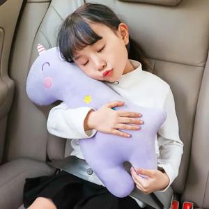 카툰 자동차 안전 벨트 베개 패드, 어린이 카시트 안전 스트랩 커버, 편안한 봉제 인형 시트 벨트 베개 어깨 스트랩 패드