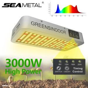 SEAMETAL 3000W LED 성장 빛 전체 스펙트럼 실내 식물 성장 빛 텐트 8h/12h/16h/20h 타이머 자동 켜기/끄기 식물 성장 램프