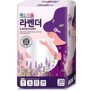 미소지움 라벤더 30m 3겹 30롤 화장지 두루마리 휴지