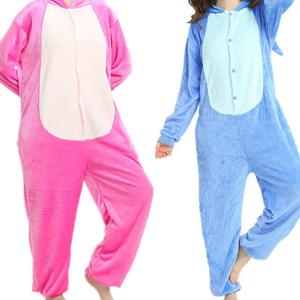 성인 플란넬 만화 동물 블루 핑크 성간 아기 원피스 잠옷 화장실 버전 어린이 쇼 Onesies 생일 선물