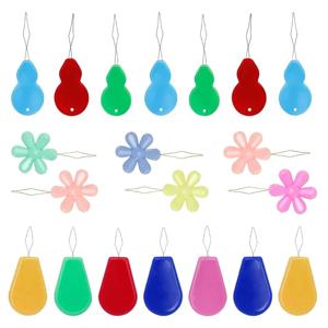 바느질에 대 한 12PCS DIY 공예 액세서리 고품질 바느질 바늘 실꿰기 플라스틱 손잡이 간단한 바늘 스레딩 세트