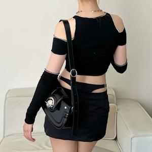 여성용 오프 숄더 짧은 셔츠 맞춤형 작업복 시즌 라벨 맞춤형 디자인 서비스 DIY 의류