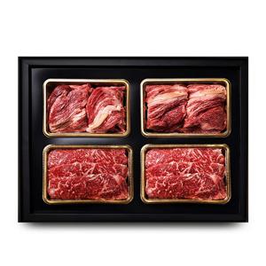 gift set_냉장한우 암소/꽃등심 구이지함세트8호[꽃등심 300g+꽃등심 300g+채끝 300g+채끝 300g]