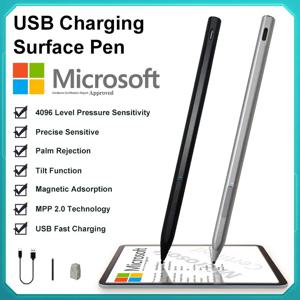 Surface USB-C 충전용 스타일러스 펜 4096 Microsoft Surface Pro 8 7 6 5 4 3 X/ Surface 3/Go 3 2/노트북 4 3 2/Book 3 2 1