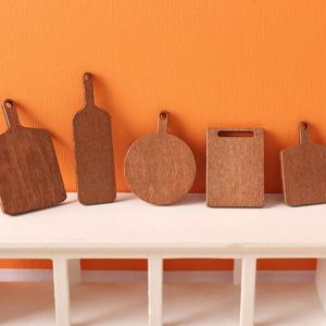 5Pcs 1:12 인형 집 미니어처 미니 시뮬레이션 도마 OB11 빵 디저트 보드 키즈 데스크탑 모델