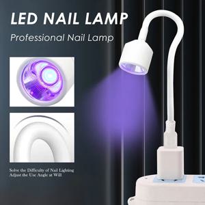 미니 네일 건조기 UV LED 네일 램프 접이식 USB 경화 조명 책상 램프 네일 젤 폴란드어 빠른 건조 네일 아트 건조기 매니큐어 도구