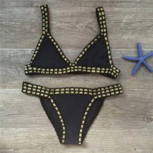 섹시한 비키니 여름 여성 수영복 손으로 뜨개질 비키니 세트 수영복 비치 수영복 Biquini 여성 Monokini