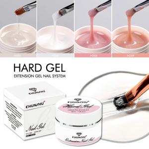 네일 확장을위한 30ML 하드 젤 밀키 화이트 빌더 생성자 젤 셀프 레벨링 강화 네일 젤 위장 매니큐어