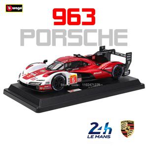 Bbugo 1:24 포르쉐 963 24 합금 레이싱 카 합금 럭셔리 다이캐스트 자동차 모델 장난감 컬렉션 선물 선택할 수 있는 여러 스타일