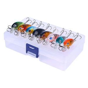 8개 크랭크 베이트 미노우 낚시 루어 세트 플로팅 인조 미끼 탑워터 낚시 미끼