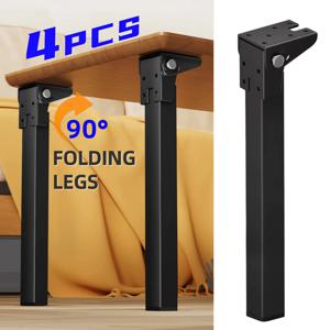 4개 크기 선택 가능 헤비 듀티 금속 접이식 테이블 다리 - 노트북, 커피 및 캠핑 테이블을 위한 다용도 교체
