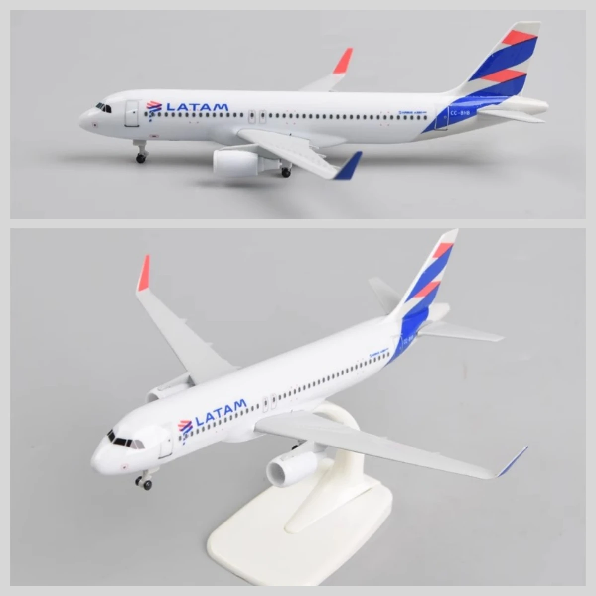 20CM 다이캐스트 금속 합금 비행기 모델 장난감 A320 칠레의 Latam Airlines 랜딩 기어가 있는 항공기 비행기 Collectio용 장난감