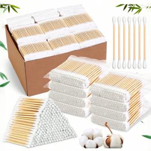 100-2000pcs 양면 면봉, 아기 면봉, 귀 청소 스틱, 건강한 청소 도구