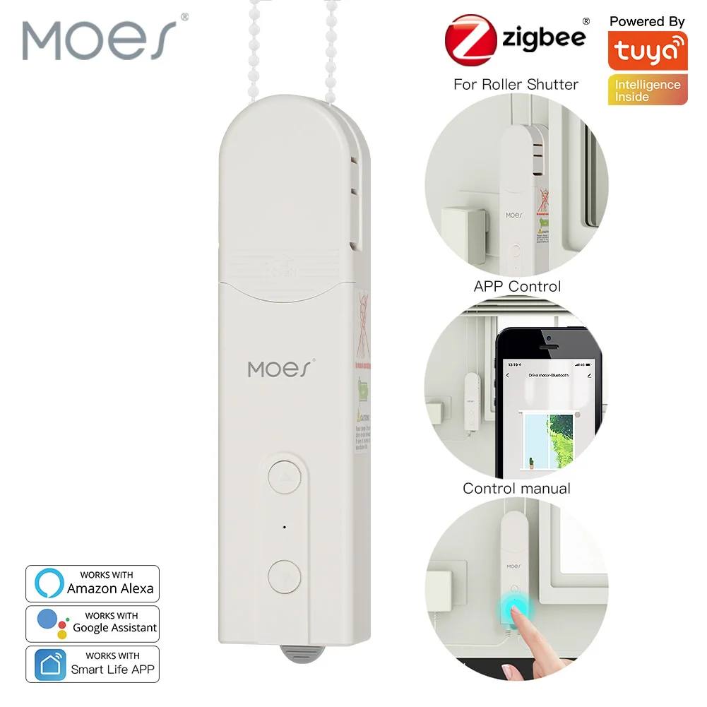 ZigBee 스마트 DIY 전동 롤러 블라인드/쉐이드 드라이브 모터 허브 Tuya 스마트 라이프 APP Alexa Google 홈 음성 제어