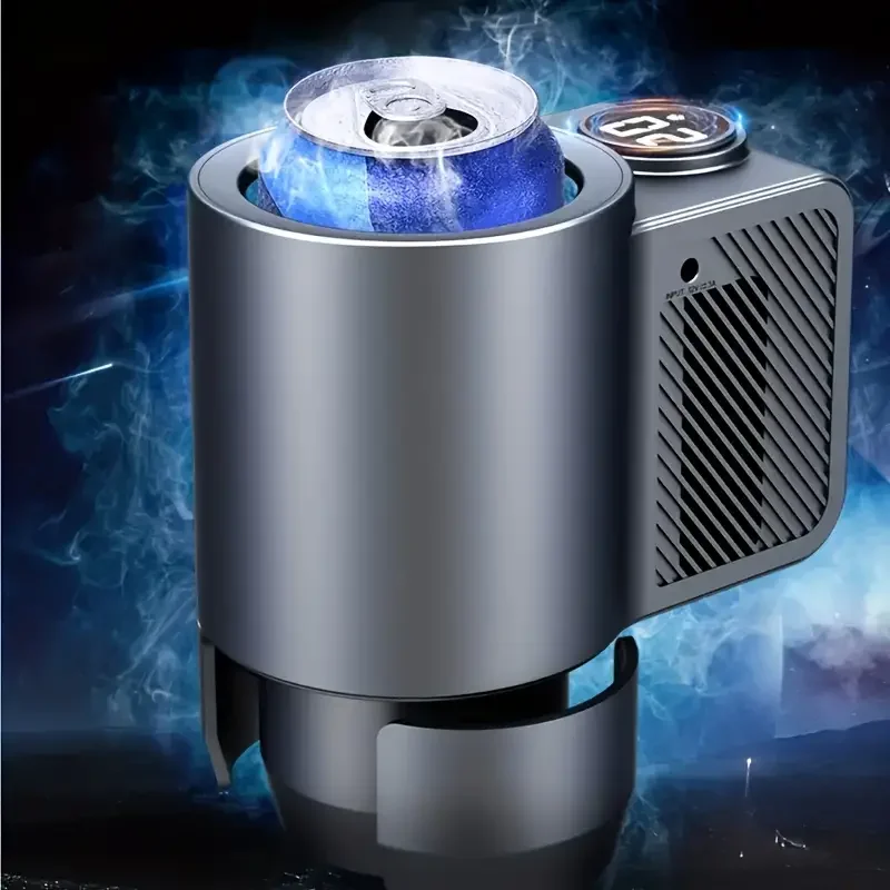 스마트 자동차 컵 거치대 냉각 자동 컵 음료 거치대, 캠핑 여행 운전 음료 캔 쿨러