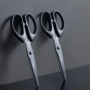 M&G 문구류 180mm 내마모성 검정색 블레이드 가위 스테인레스 스틸 블레이드가 붙기 쉽지 않음
