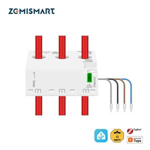 Zemismart Zigbee 양방향 에너지 미터 3상 4선 전력 모니터 63A는 Tuya Zigbee2MQTT 홈 어시스턴트와 함께 작동합니다.