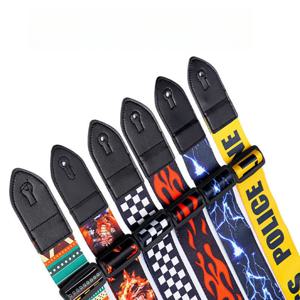 Miwayer 기타 스트랩 가죽 끝 조절 가능한 일렉트릭 기타 스트랩/패턴 포함 일렉트릭, 베이스 및 어쿠스틱 기타용