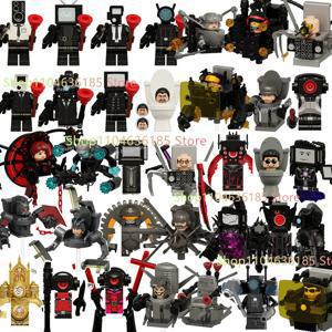 2025 Skibidi 화장실 남자 애니메이션 만화 벽돌 인형 카메라맨 스피커맨 TV 남자 미니 액션 벽돌 장난감 피규어 빌딩 블록