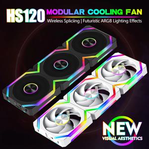 JUMPEAK HS120 Halo ARGB 쿨링 팬 360mm 240mm 모듈형 스택형 접합 120mm RGB 팬 키트 게이밍 PC 케이스 수냉 쿨러