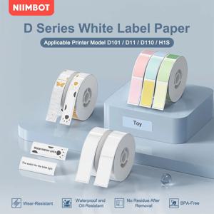 Niimbot D110 라벨 용지 롤 열 스티커 롤 Niimbot D101 D11 H1 미니 휴대용 프린터 용 자체 접착 프린터 스티커