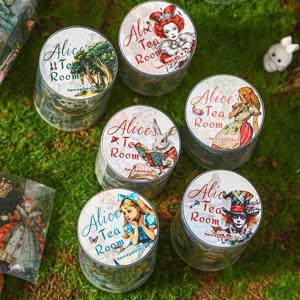 Mr Paper 3rolls Alice's Tea Tale Room 시리즈 판타지 테마 다이 컷 테이프 DIY 핸드북 재료 콜라주 달력 인사말 카드