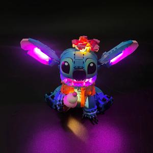 43249 스티치 빌딩 블록 용 BYB LED 조명 장식 램프 원격 제어 레고 빌딩 블록을 포함하지 않음