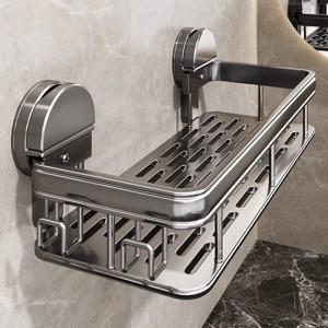 무타공 흡착식 욕실 선반 화장실 알루미늄 걸이형 선반 욕실 정리함 벽걸이