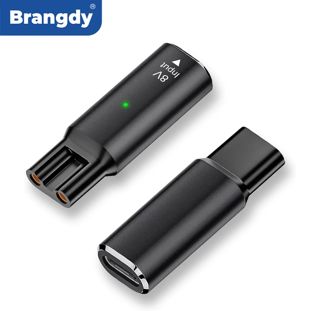 Brangdy 8V HQ850 Type-C 면도기 충전기 어댑터 필립스 Norelco Oneblade QP2630 QP2530 전기 면도기 용 충전 변환기