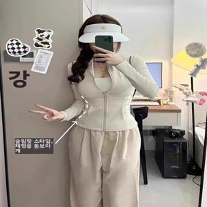 아이스 실크 긴팔 피트니스 의류 여성 여름 신상 블랙 얇은 자외선 차단 슬리밍 스포츠 요가복 출퇴근 스타일