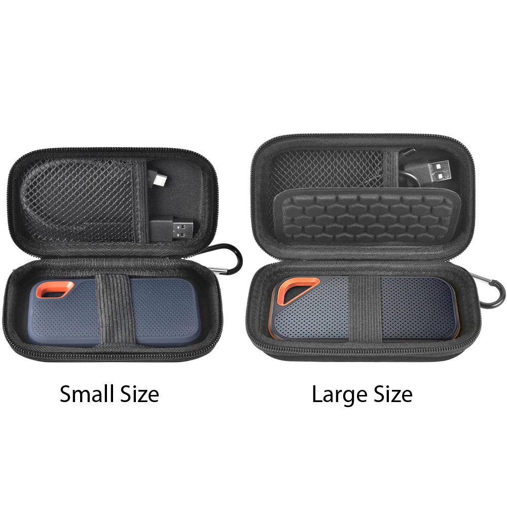 SanDisk Extreme PRO/SanDisk 500GB 1TB 2TB 4TB 휴대용 외장 SSD와 호환되는 하드 케이스, Crucial X8용 여행용 홀더