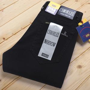 CsmorLee 남성용 슬림핏 스트레이트 레그 청바지, 트렌디 긴 바지, 캐주얼 편안한 데님 바지, 가을 및 겨울, 2025 신상