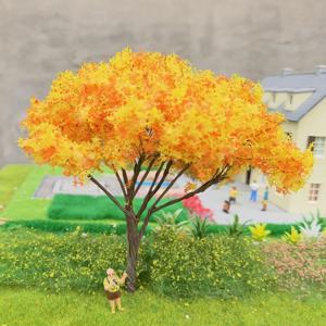 나무 와이어 트렁크 사쿠라 나무 모델, 기차 모래 테이블, 건축 장식, 마이크로 풍경, 12cm, 2 개