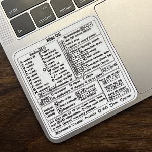 애플 Mac OS용 단축키 스티커, 13-16 인치 맥북 Pro 13 /Air 13 Windows용 2023 신상품 단축키 스티커 팜 레스트