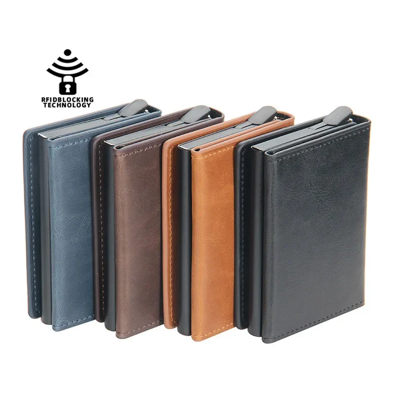 안티 도둑 Rfid 신용 카드 소지자 스마트 미니멀리스트 지갑 포켓 남성 여성 슬림 카드 소지자 은행 현금 신용 카드 케이스 가방 지갑