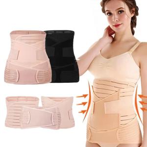 3in1 코르셋 산후 복대 임산부 배꼽 골반 벨트 랩 허리 트레이너 회복 붕대 스트랩 바디 쉐이퍼